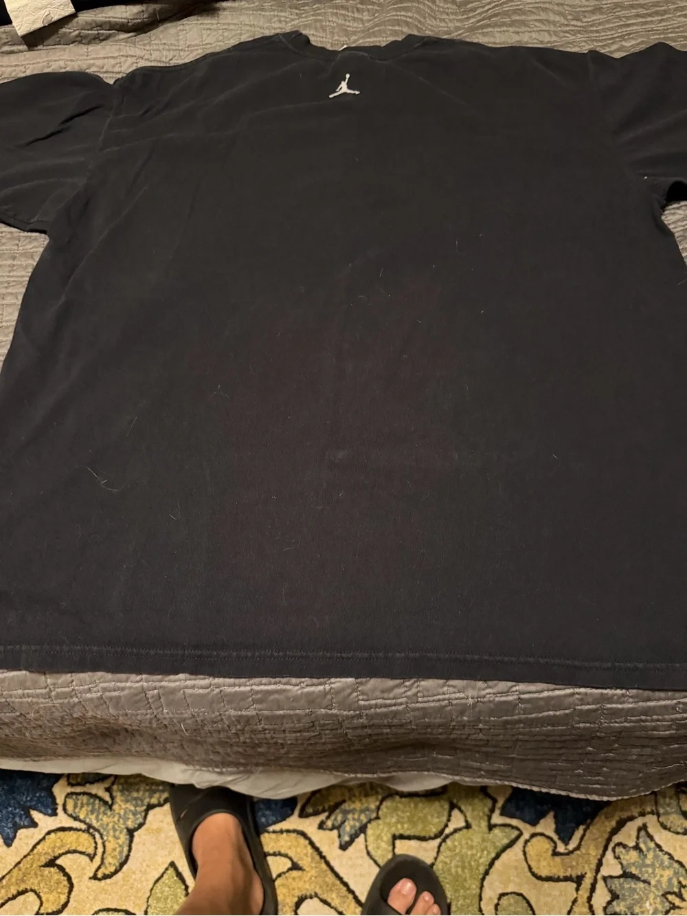 Jordan Black T-Shirt with Silver Air Jordan Graphic